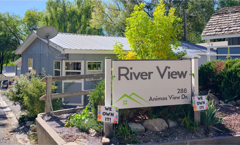 Image of River View sign in front of the property