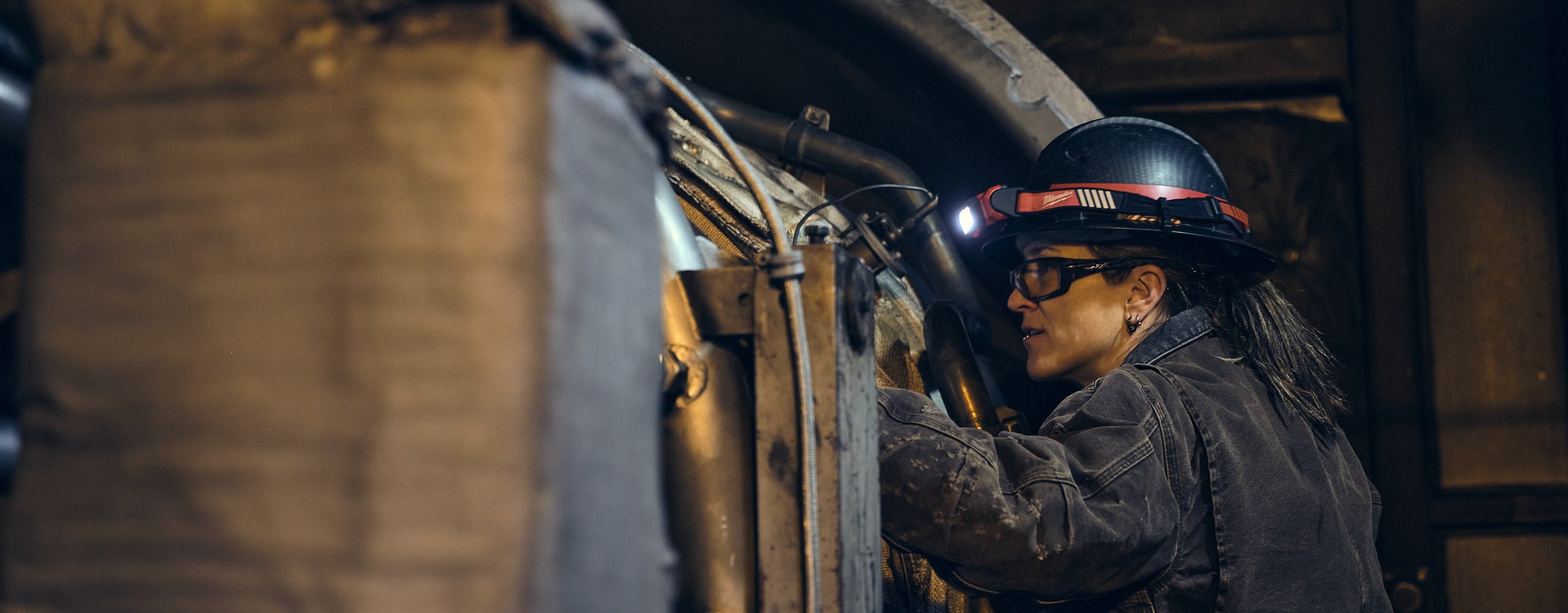 Worker worker inspecting machinery