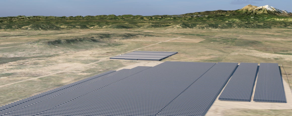 Rendering of Spanish Peaks Solar Projects